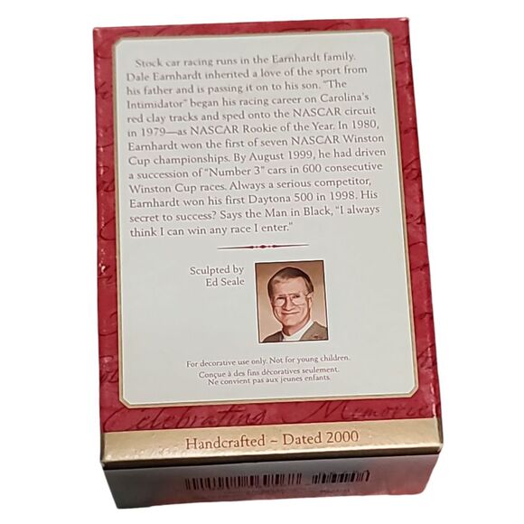 Hallmark Keepsake NASCAR Dale Earnhardt Christmas Ornament 2000 Collectible Race - Picture 2 of 5